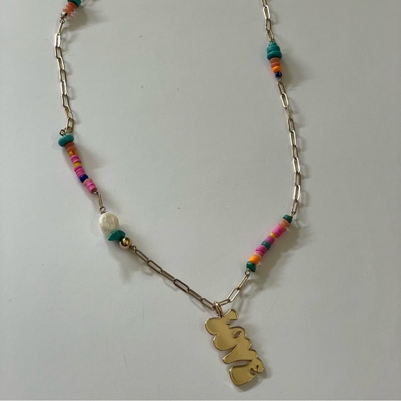 DANNIJO Gold Plated Marley Love Necklace in Multi - Picture 5 of 6